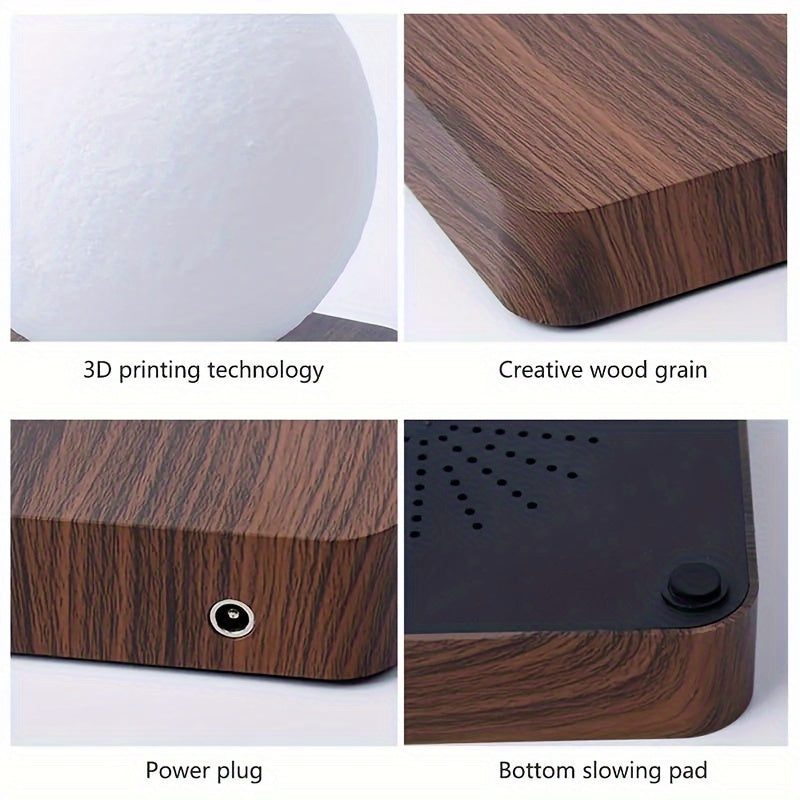 Magnetic Floating Moon Lamp - 3 Color Modes, Levitating Night Light