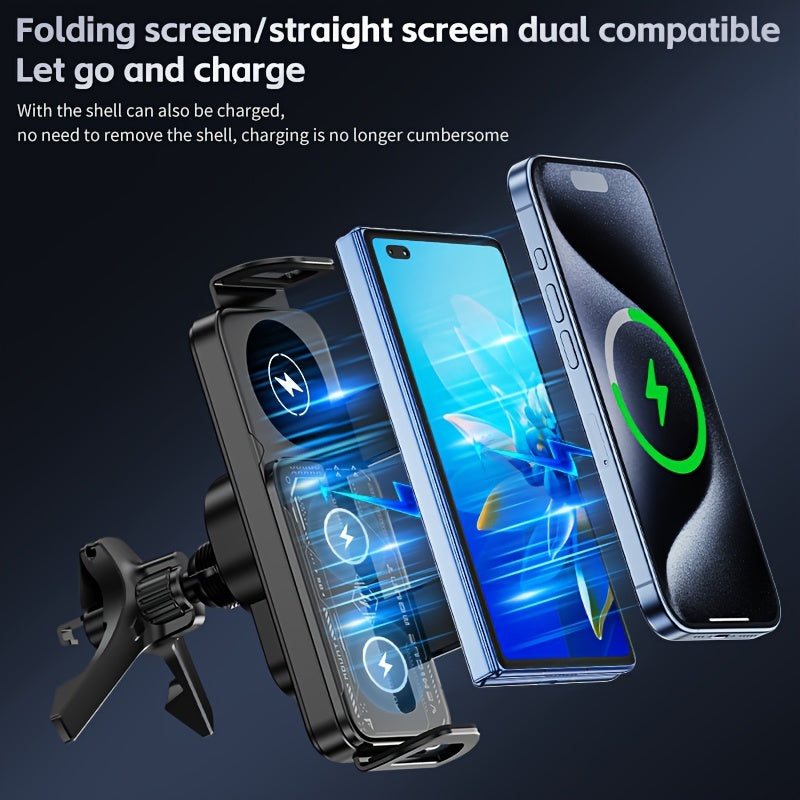 2024 15W Wireless Fast Charging Car Holder for Samsung Galaxy Z Fold Series