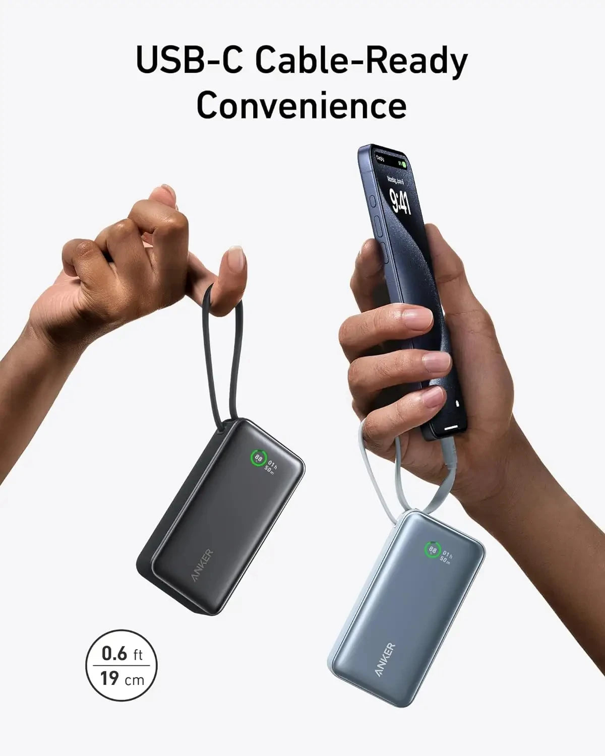 Anker Nano 10,000mAh Portable Power Bank with USB-C & USB-A