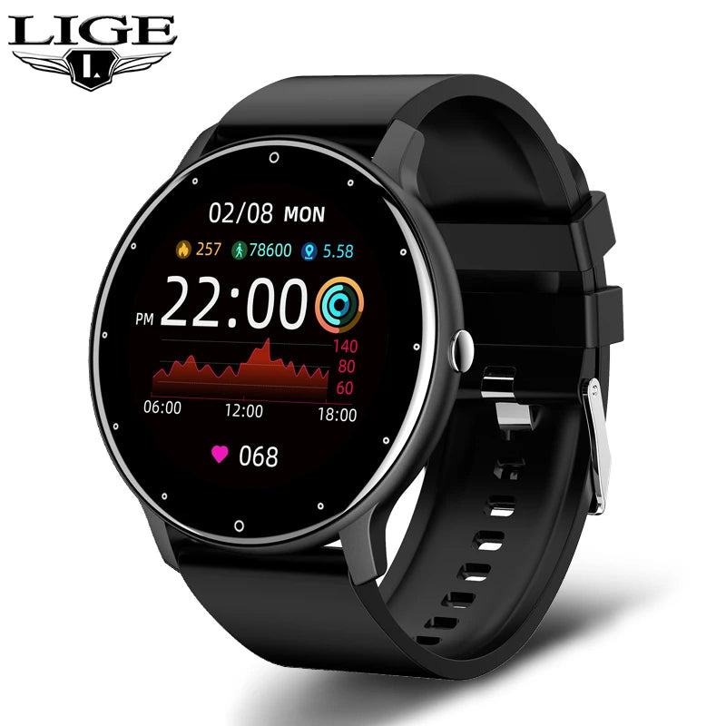 LIGE 2023 Men's Full Touch Smart Watch: Sport, Fitness, IP67 Waterproof