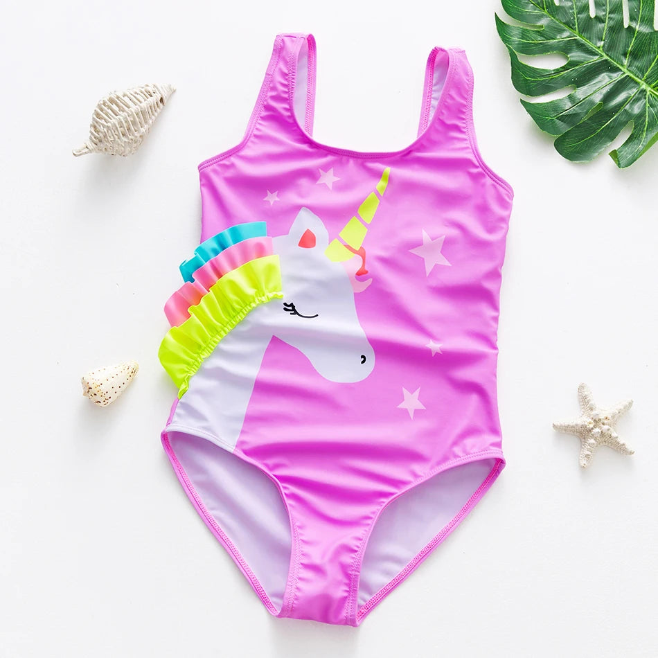 Girls' Mermaid One Piece Swimsuit