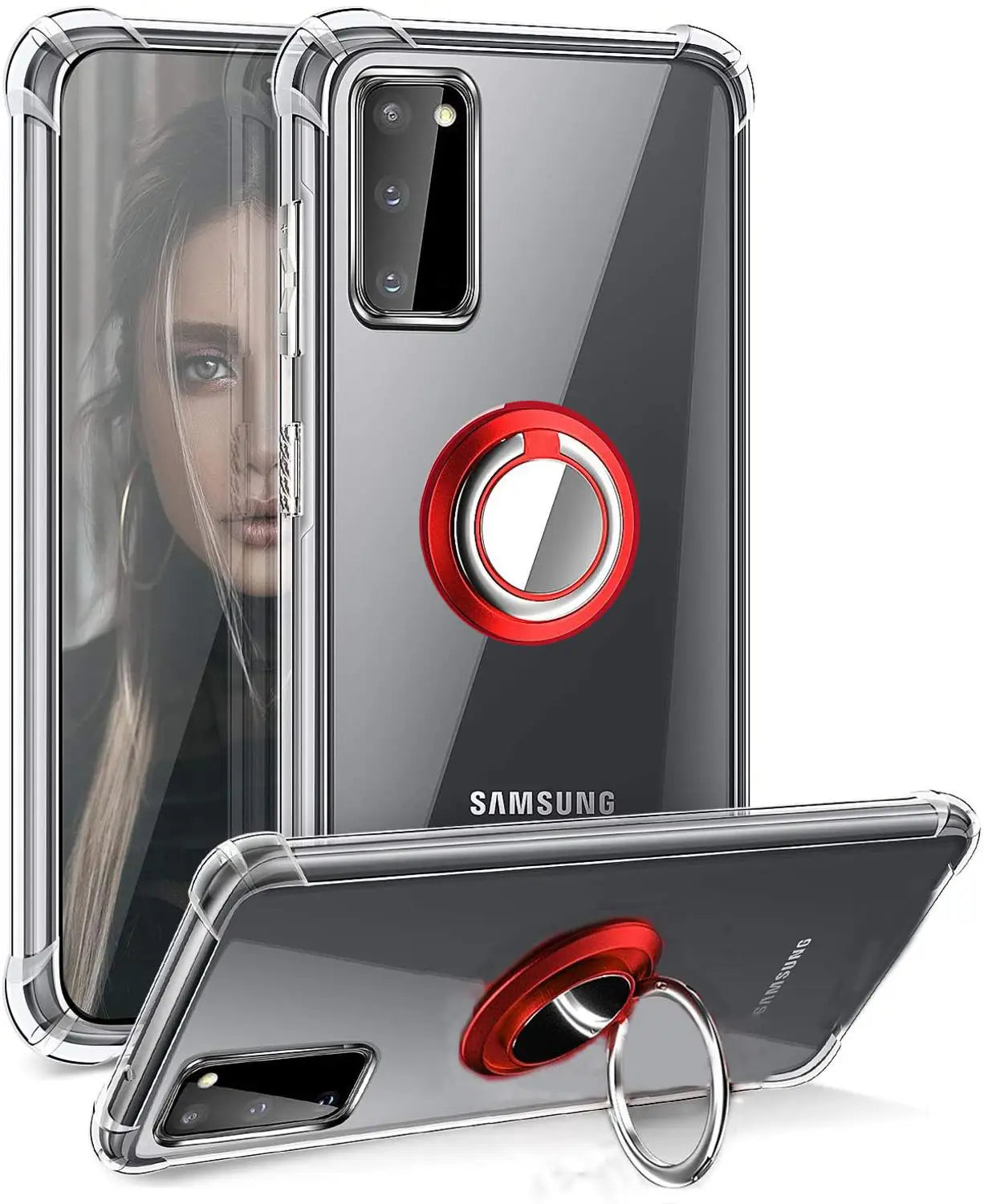 Shockproof Soft Ring Case for Samsung Galaxy S10, Note 10 & More