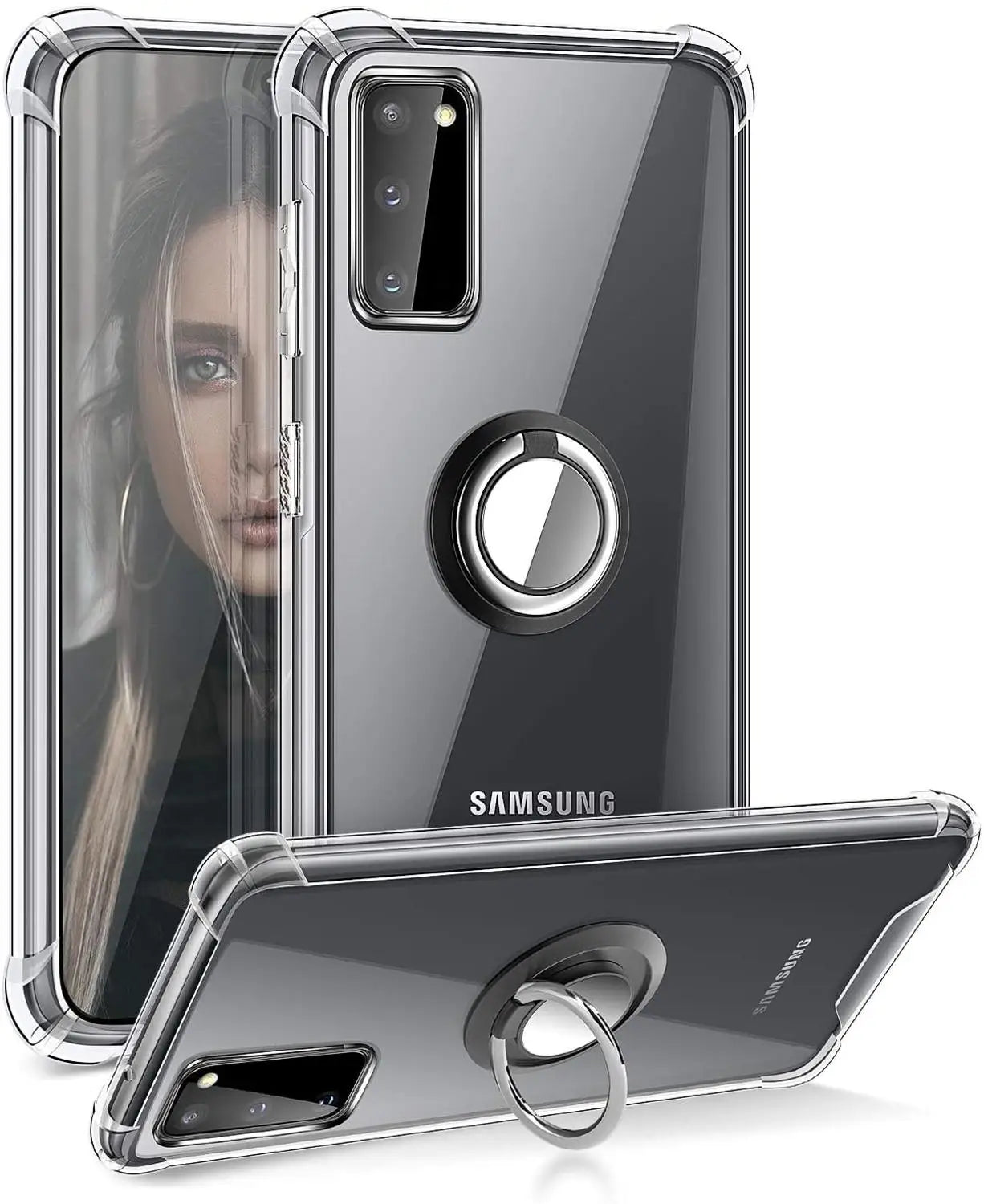 Shockproof Soft Ring Case for Samsung Galaxy S10, Note 10 & More