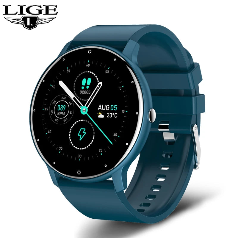 LIGE 2023 Men's Full Touch Smart Watch: Sport, Fitness, IP67 Waterproof