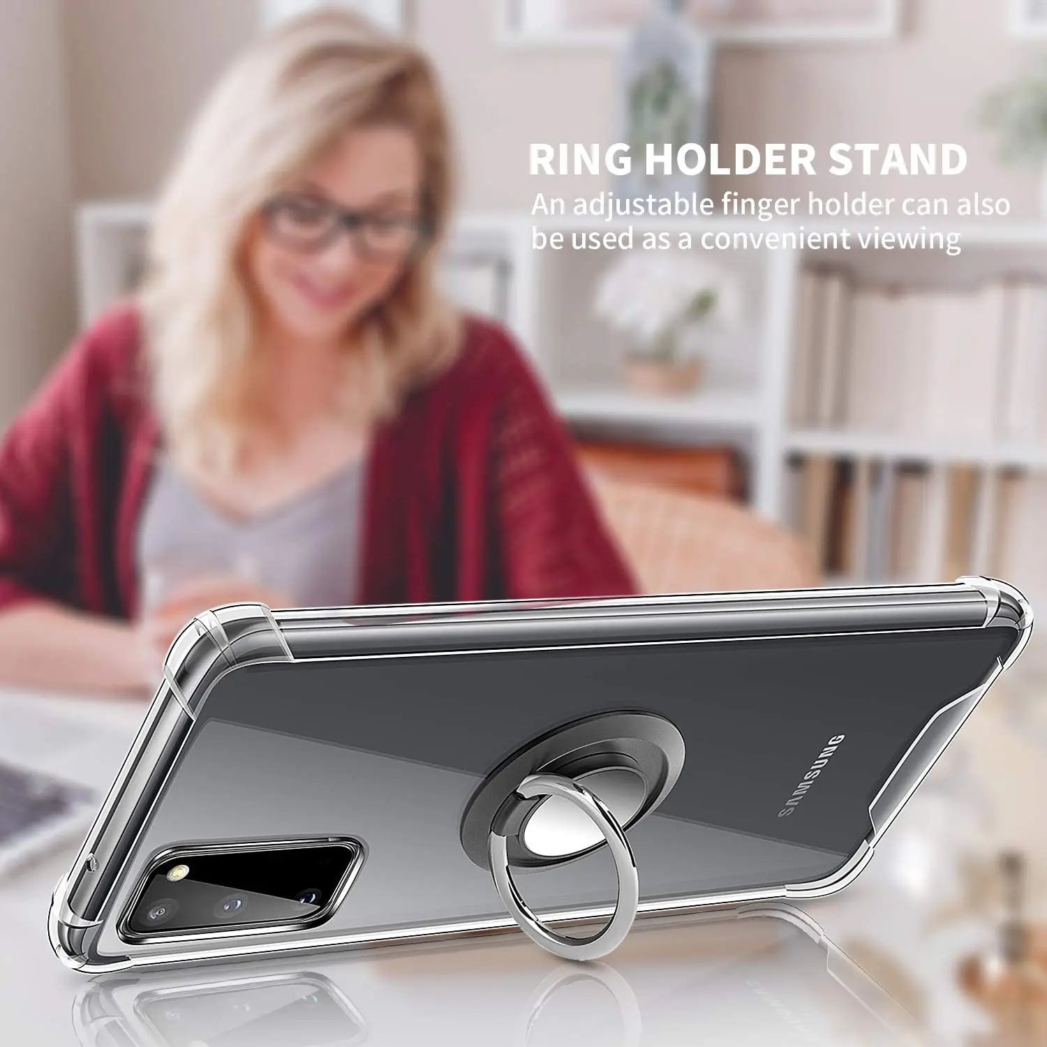 Shockproof Soft Ring Case for Samsung Galaxy S10, Note 10 & More
