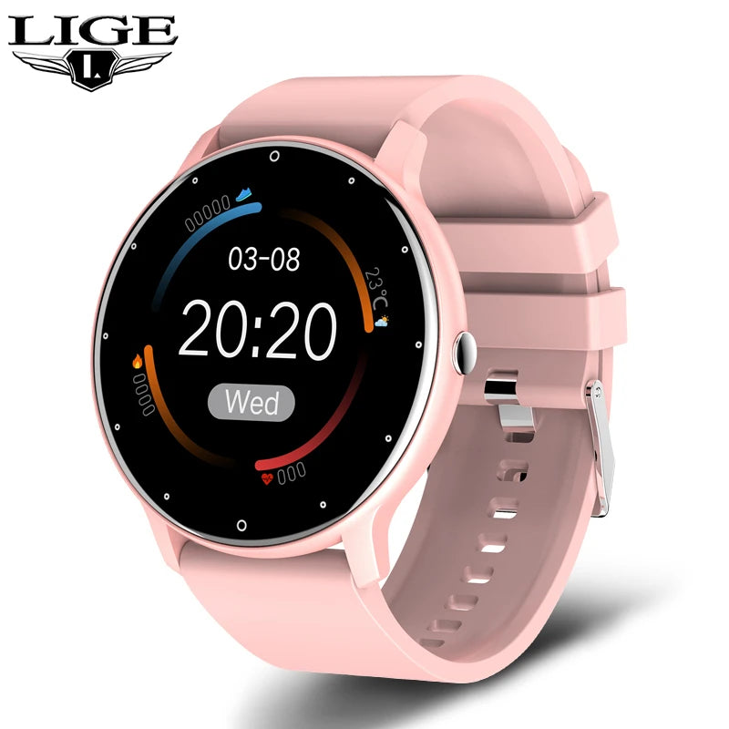 LIGE 2023 Men's Full Touch Smart Watch: Sport, Fitness, IP67 Waterproof