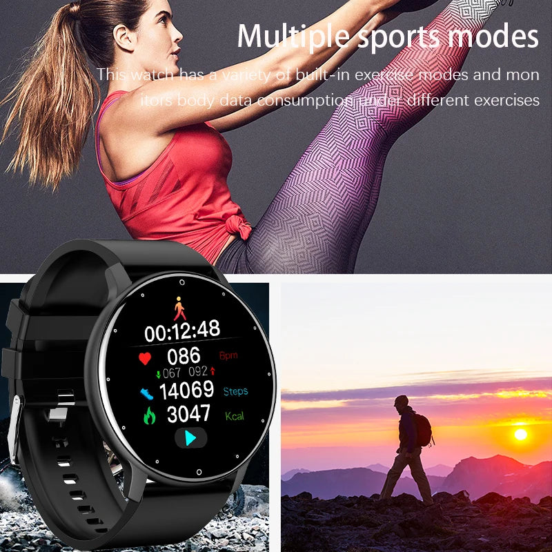 LIGE 2023 Men's Full Touch Smart Watch: Sport, Fitness, IP67 Waterproof