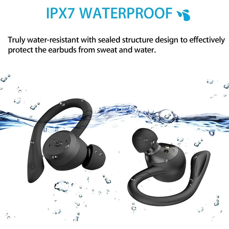 Swimming Waterproof Bluetooth Earphones TWS Stereo Headset