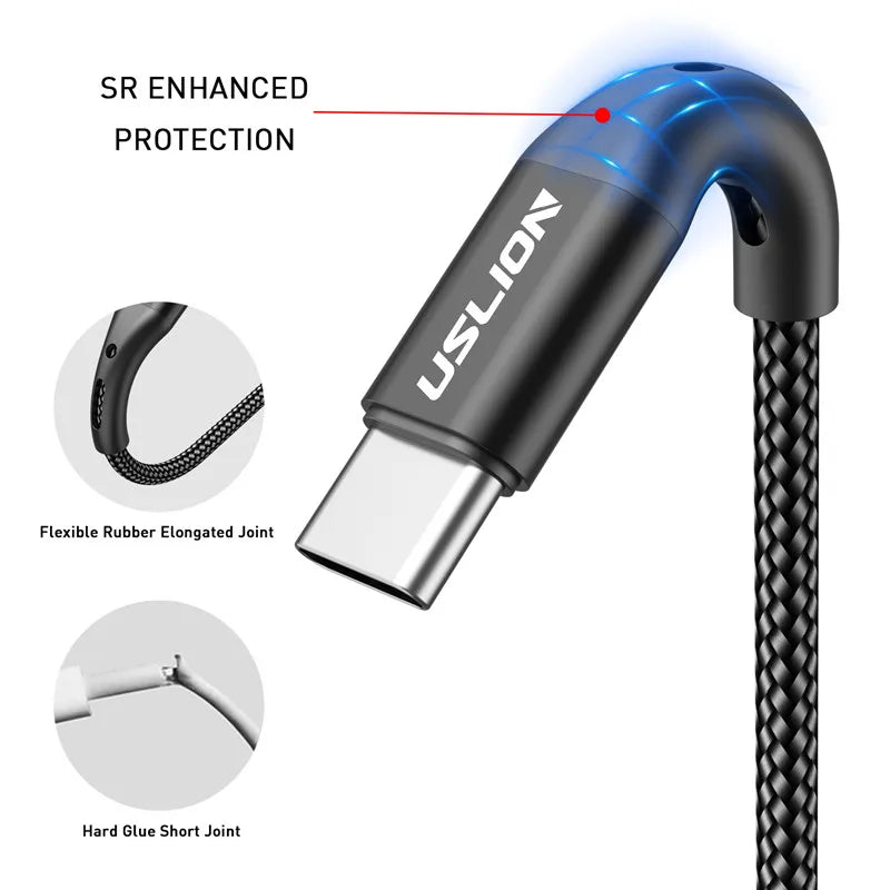 3A fast charging USB-C cable.