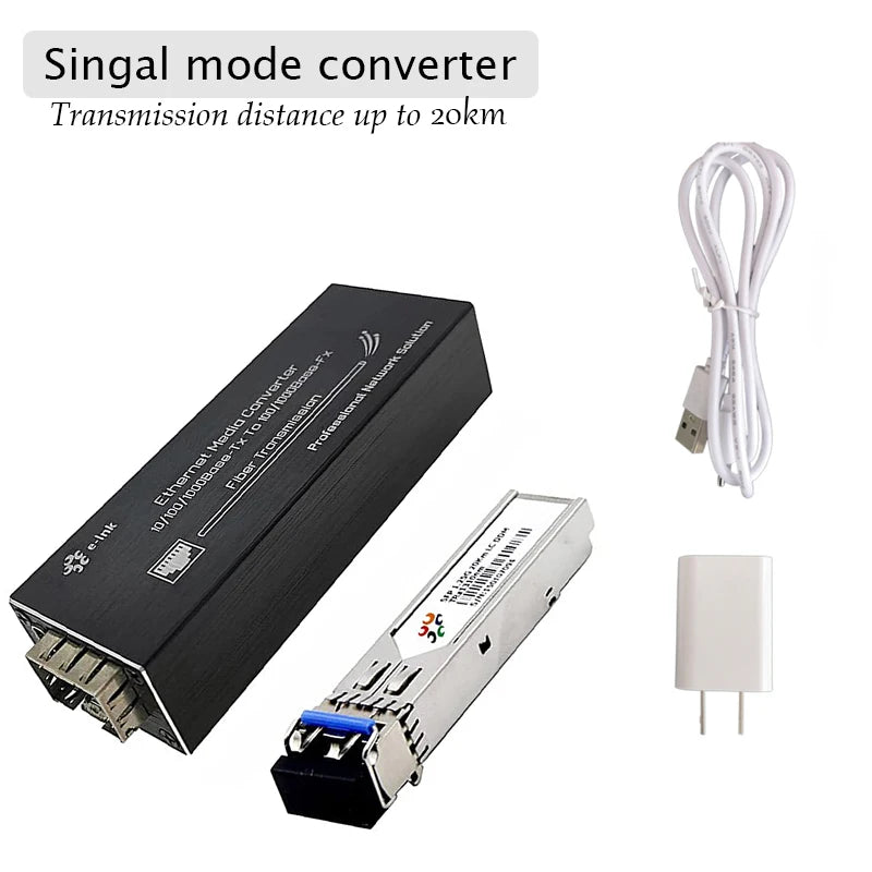 Micro Mini Gigabit SFP Media Converter - 10/100/1000Mbps