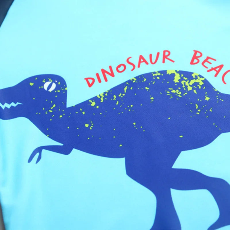 Boys' Dinosaur Long-sleeved Swimsuit