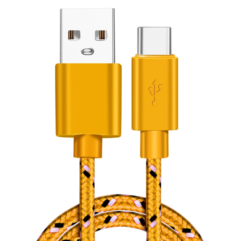 Fast charging USB-C cable for smartphones.