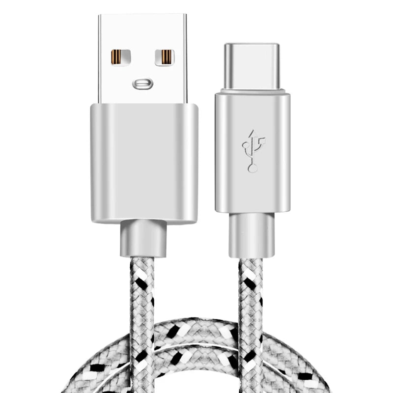 Fast charging USB-C cable for smartphones.