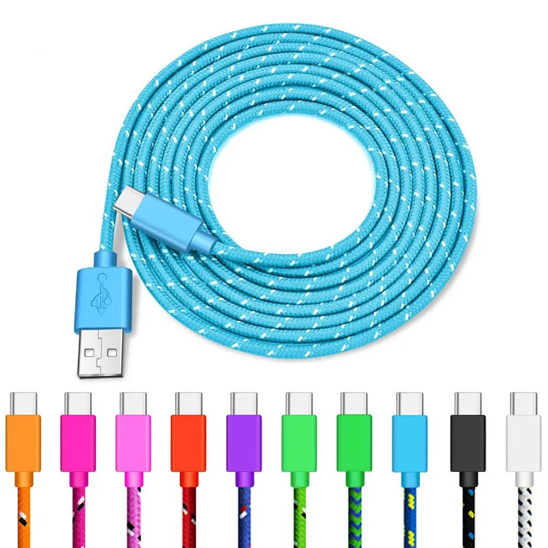 Fast charging USB-C cable for smartphones.