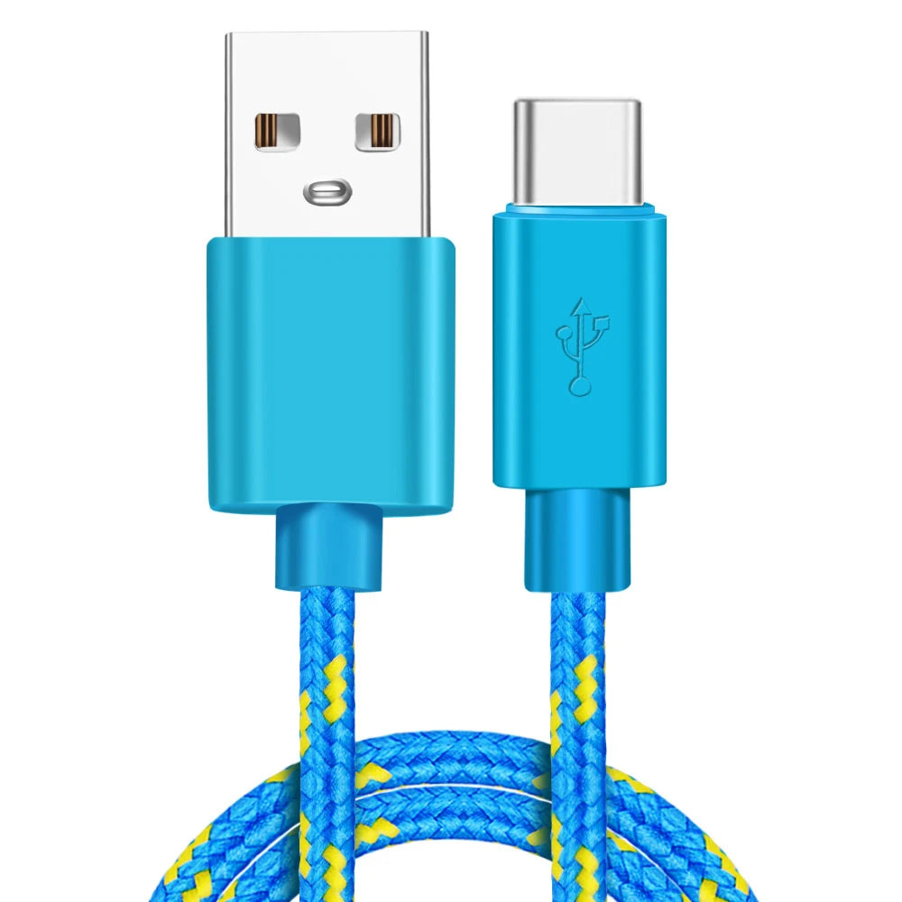 Fast charging USB-C cable for smartphones.