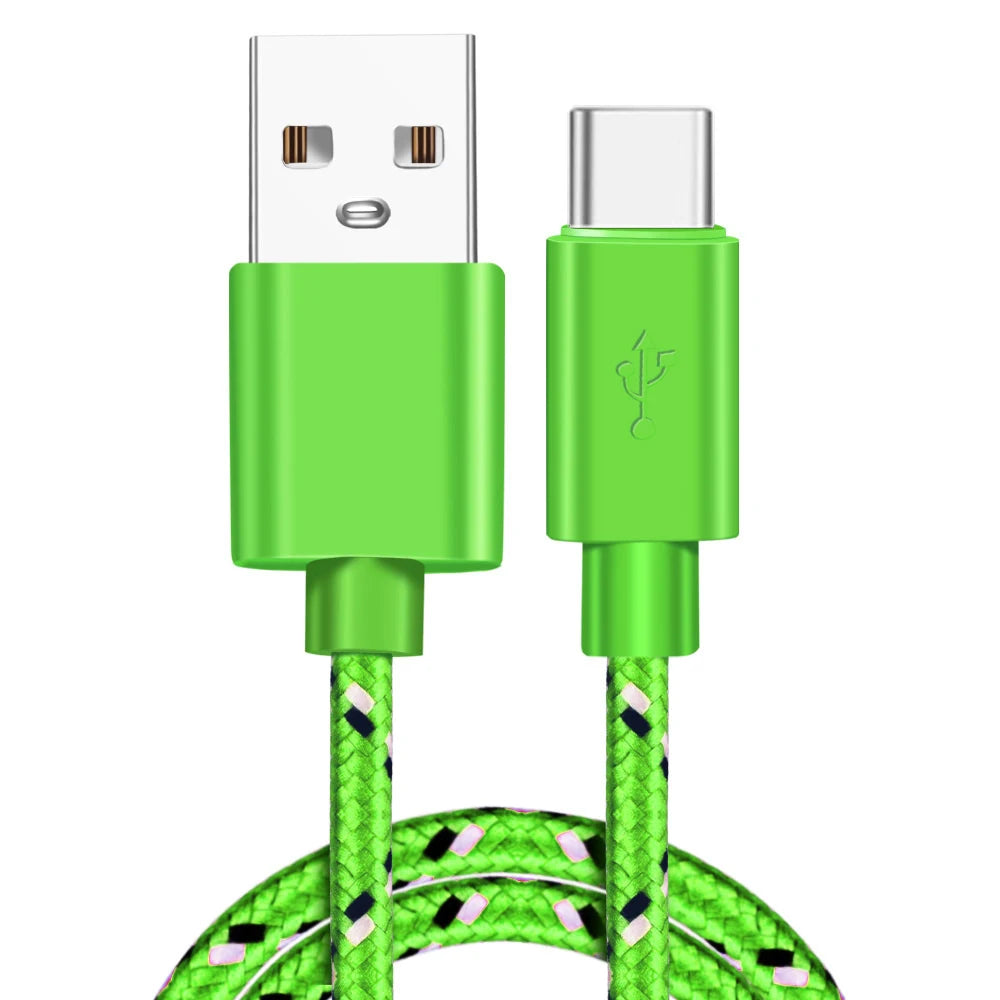 Fast charging USB-C cable for smartphones.