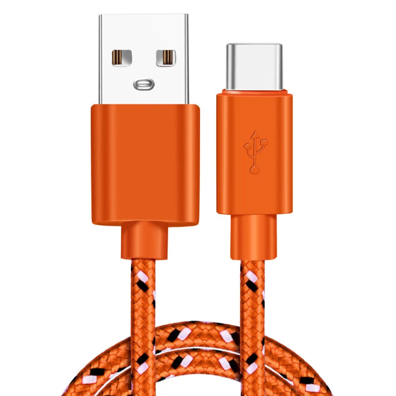 Fast charging USB-C cable for smartphones.