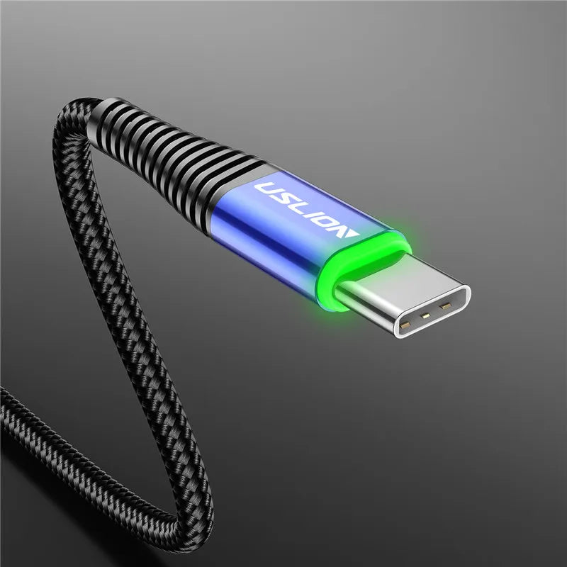 USLION LED USB-C Cable: Fast Charging.