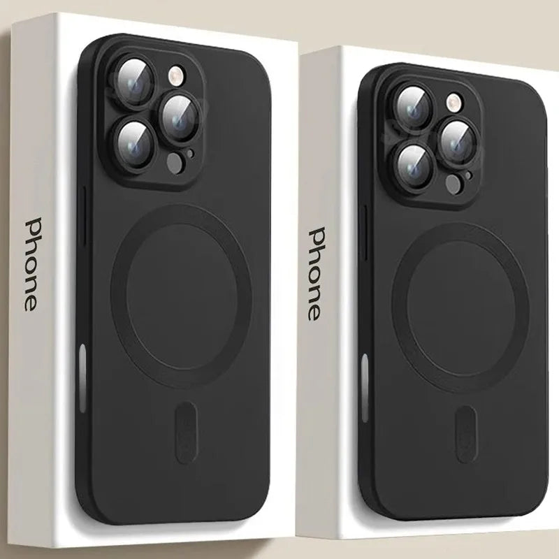 Luxury MagSafe Matte Silicone Case - iPhone 16/15/14/13/12/11 Pro Max