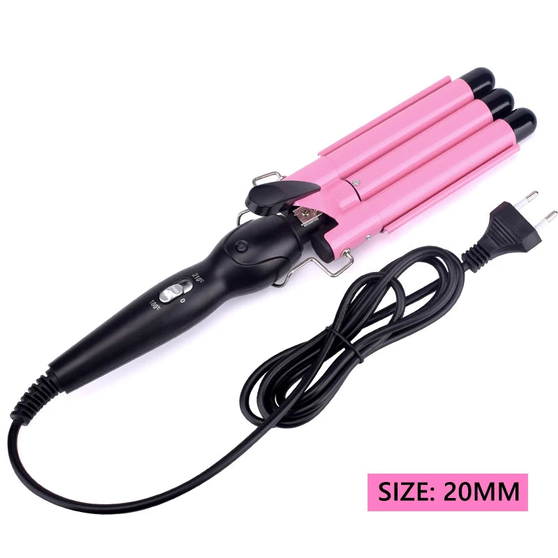 Triple Barrel Ceramic Hair Curler Wand