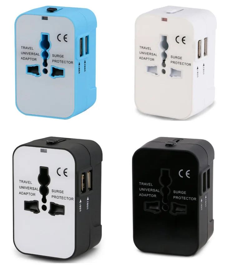 Travel adapter with dual USB port.