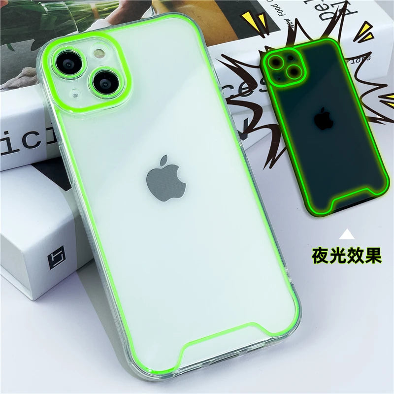 Glowing silicone case for various iPhones.