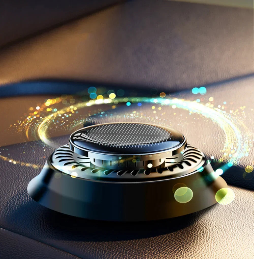 Solar-Powered Rotating Car Aromatherapy Diffuser