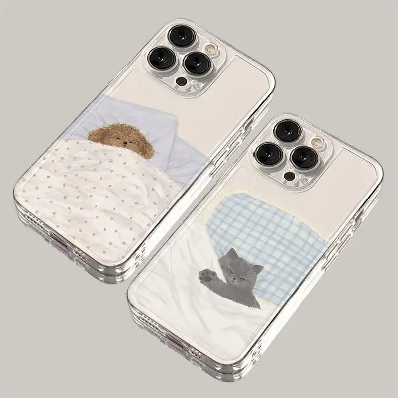 Angry Cat iPhone Case Clear Fundas for 11-15 Pro Max, Mini, SE, XS, XR
