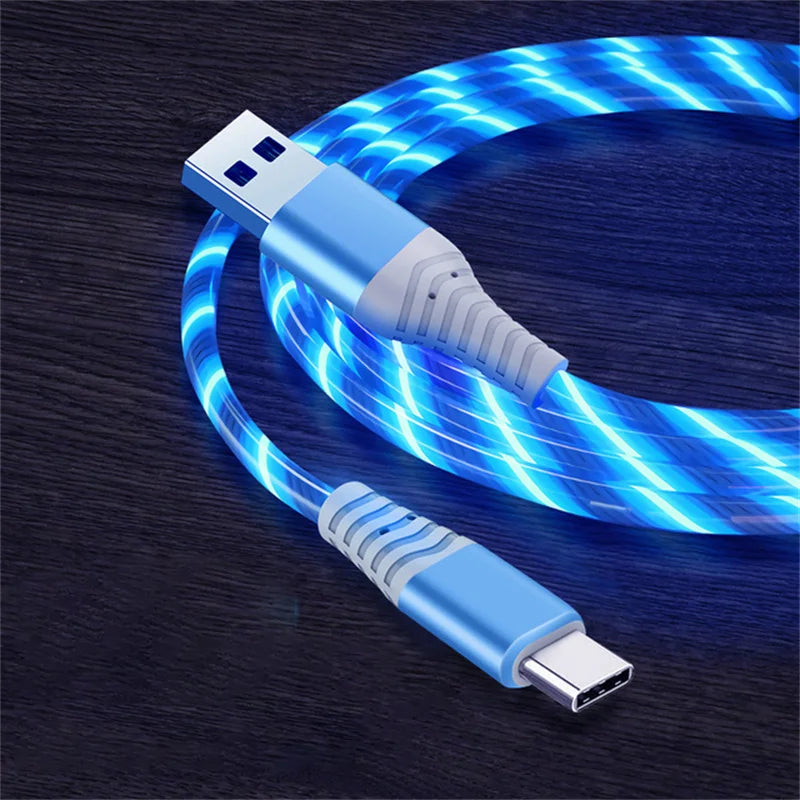 Fast charging LED USB-C cable.