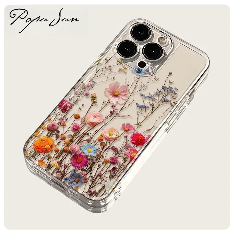 Transparent Floral iPhone Case - Soft Clear Cover