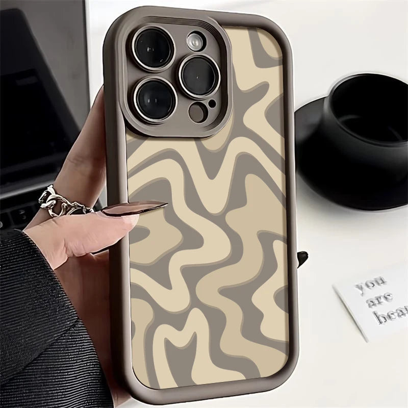 Luxury Striped Pattern iPhone Case - Soft TPU Cover