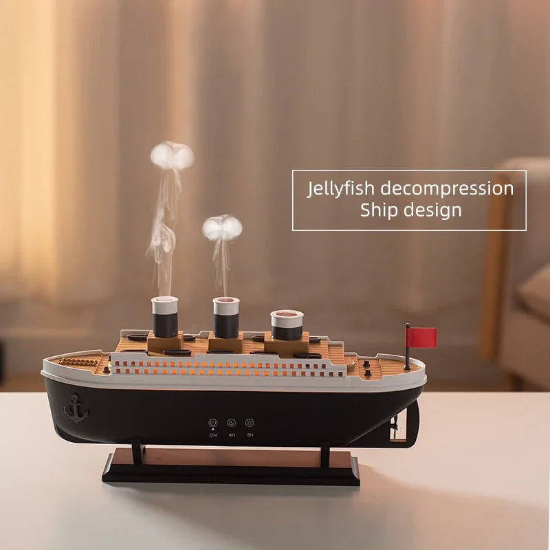 Titanic Ship Model Humidifier with Remote & Aroma Diffuser – 250ml