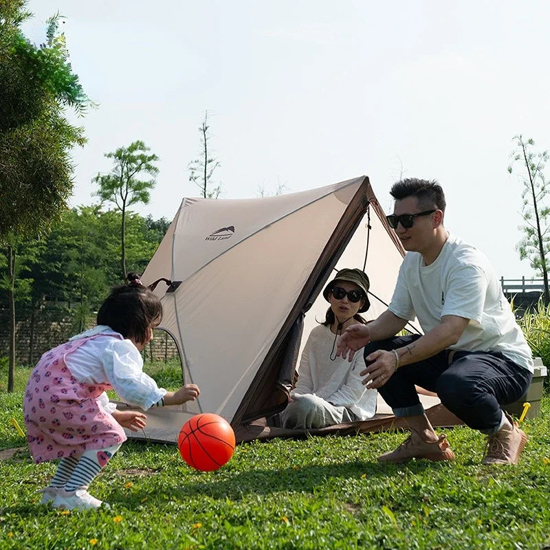 Lightweight Pop-Up Camping Tent for 2 – Mesh Shade & Blackout Awning