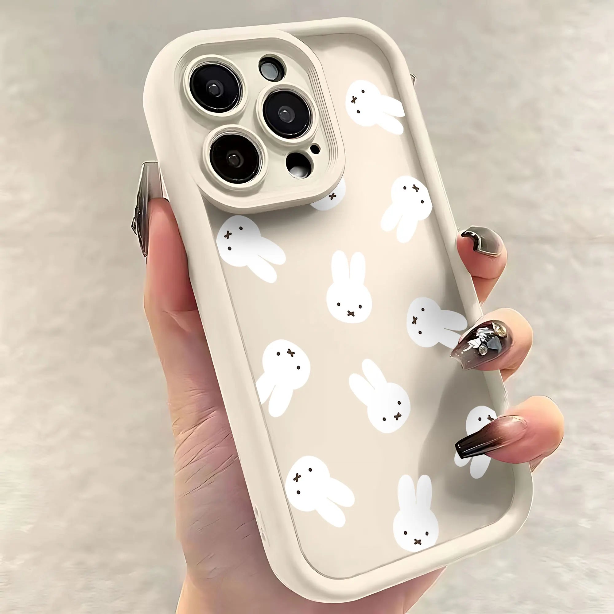 Kawaii White Rabbit iPhone Case - Soft TPU Back Cover