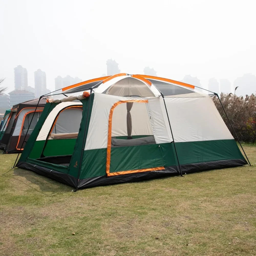 Family Cabin Tent with 2 Rooms & 3 Windows