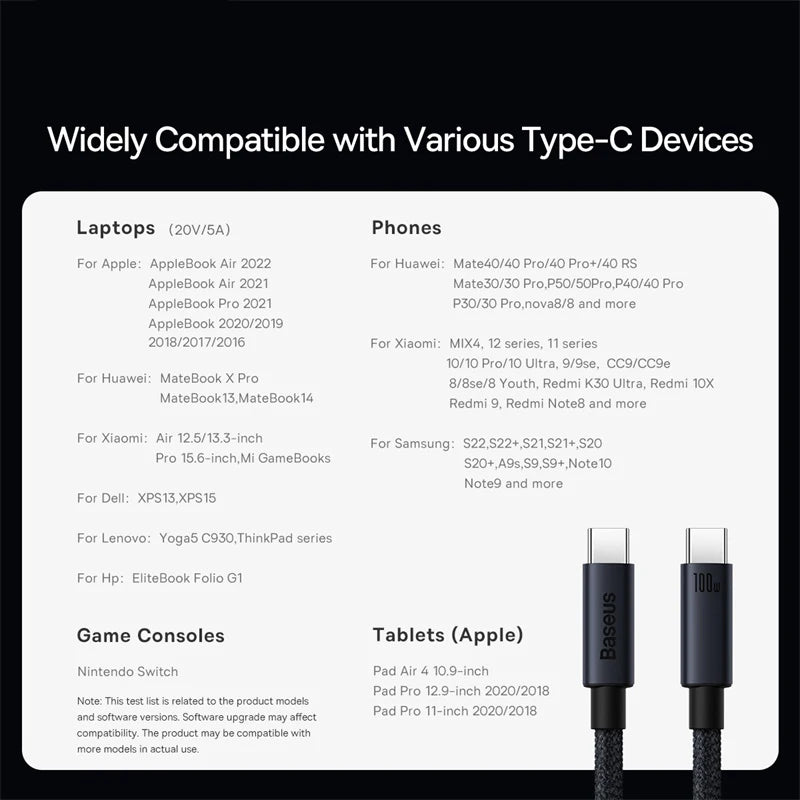 Baseus USB Cable: Fast Charging Solution.