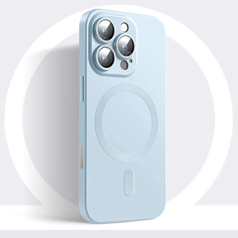 Luxury MagSafe Matte Silicone Case - iPhone 16/15/14/13/12/11 Pro Max