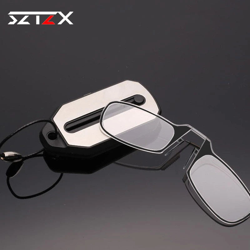 Ultralight Folding Nose Clip Reading Glasses +1.0 to +3.0
