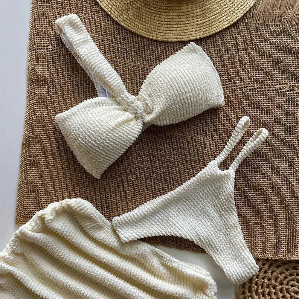 2024 Sexy 3-Piece Micro Bikini Set