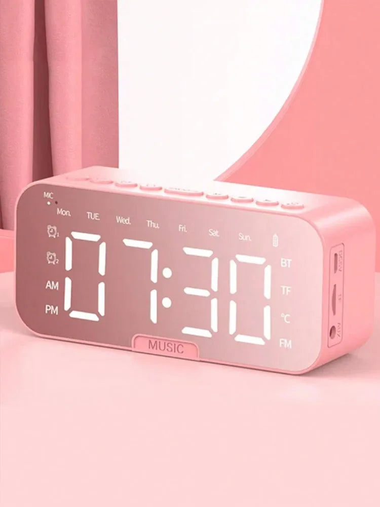 Smart Wireless Alarm Clock Speaker with Subwoofer