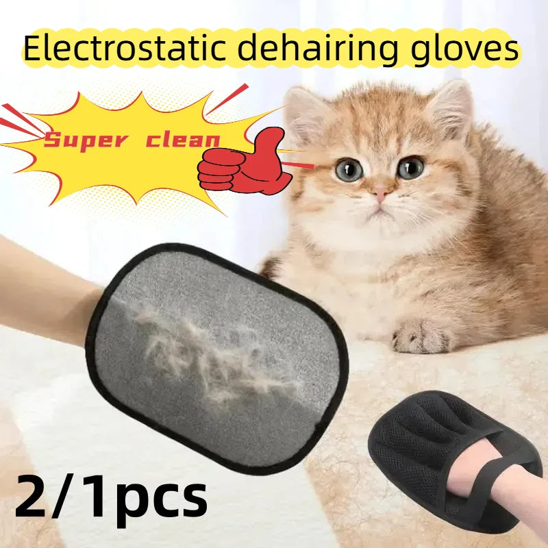 Double-Sided Pet Hair Grooming Glove