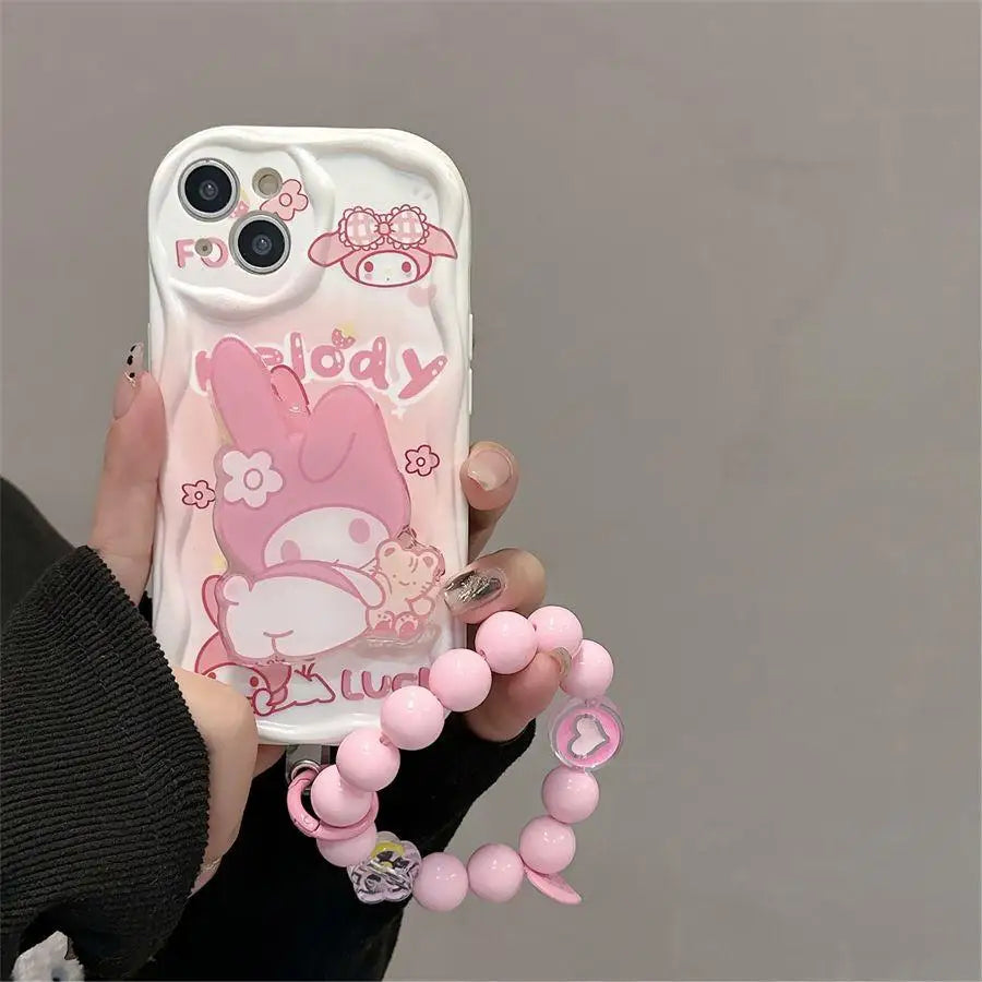 Kuromi Hello Kitty Bracelet Case - iPhone 16/15/14/13/12/11 Pro Max