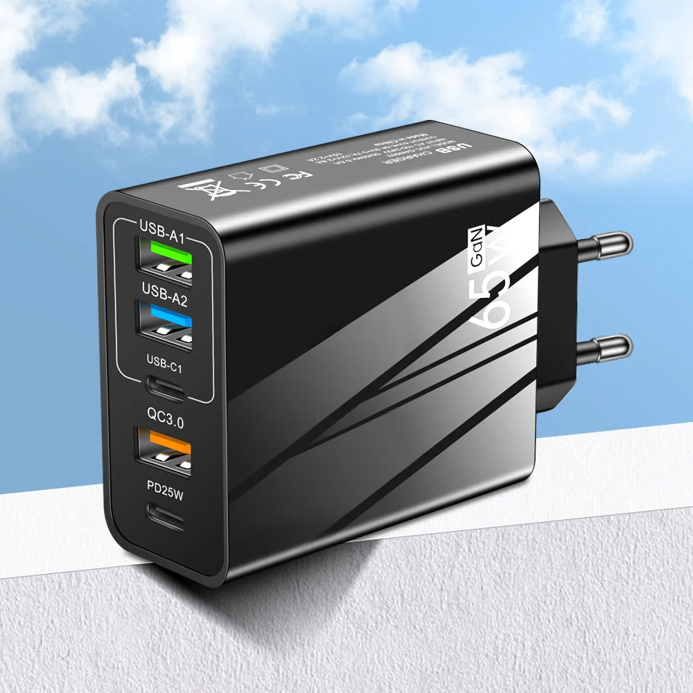 65W GaN USB Charger: Fast Charging.