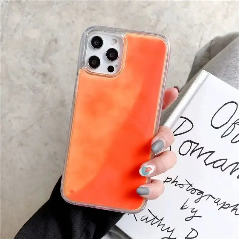 Luminous Quicksand TPU Silicone Case for iPhone 12–16 Pro Max