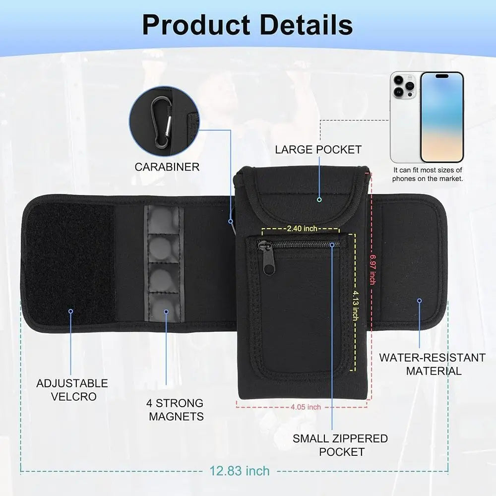 Magnetic Gym Water Bottle Holder with Built-in Magnet Sleeve