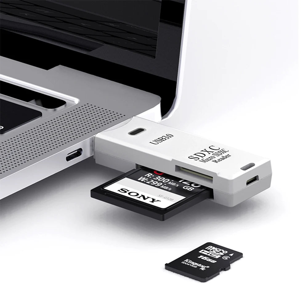 High-Speed 2-in-1 USB 3.0 Card Reader.