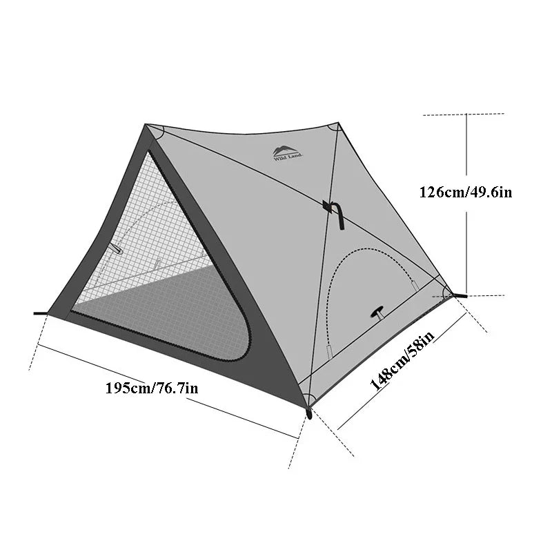 Lightweight Pop-Up Camping Tent for 2 – Mesh Shade & Blackout Awning