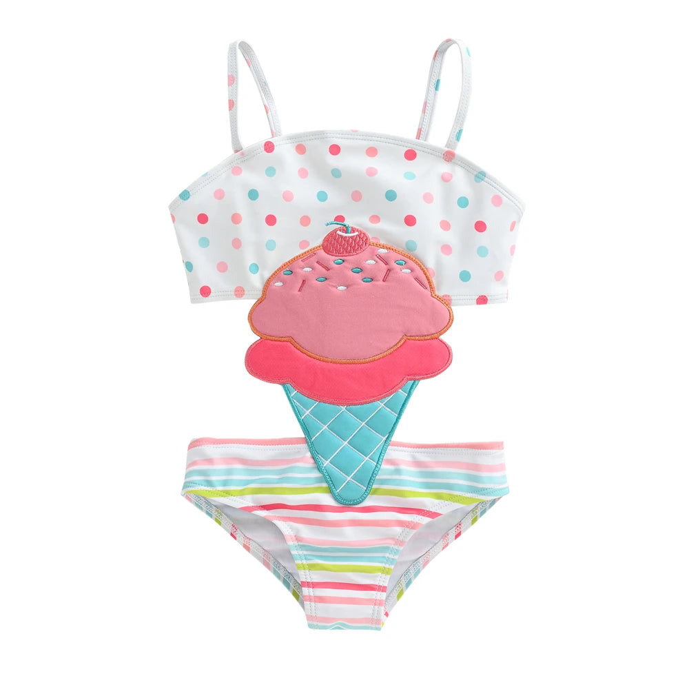 Adorable watermelon swimsuit for baby girls.