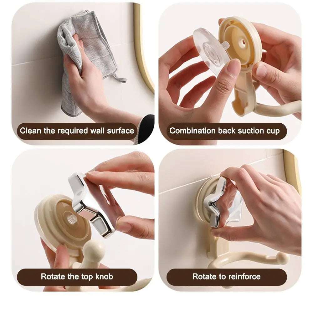 Multifunctional Suction Cup Double Hooks for Wall Hanging
