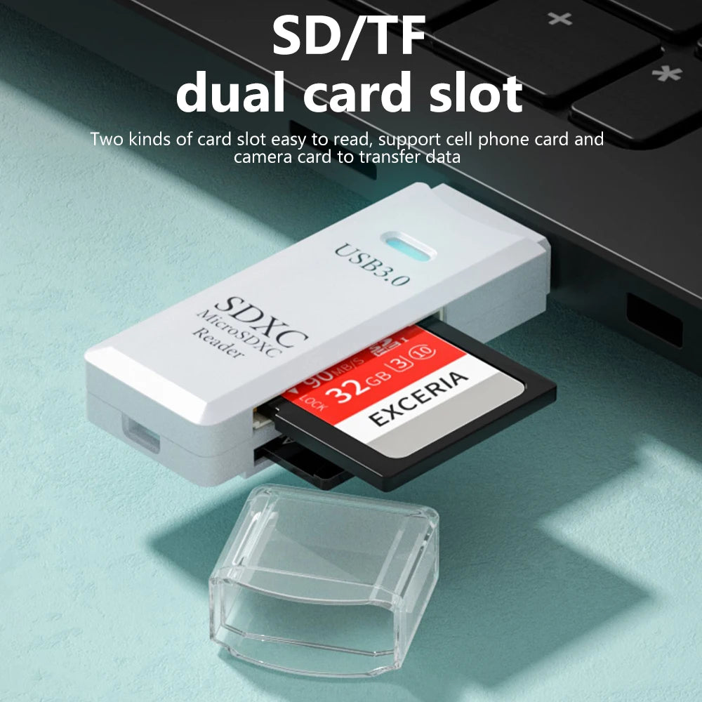 High-Speed 2-in-1 USB 3.0 Card Reader.